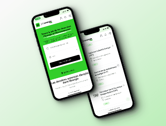 JOBS ENERGIE - Webfresk, agence web experte en création de site web et de marketplace grâce au no code.