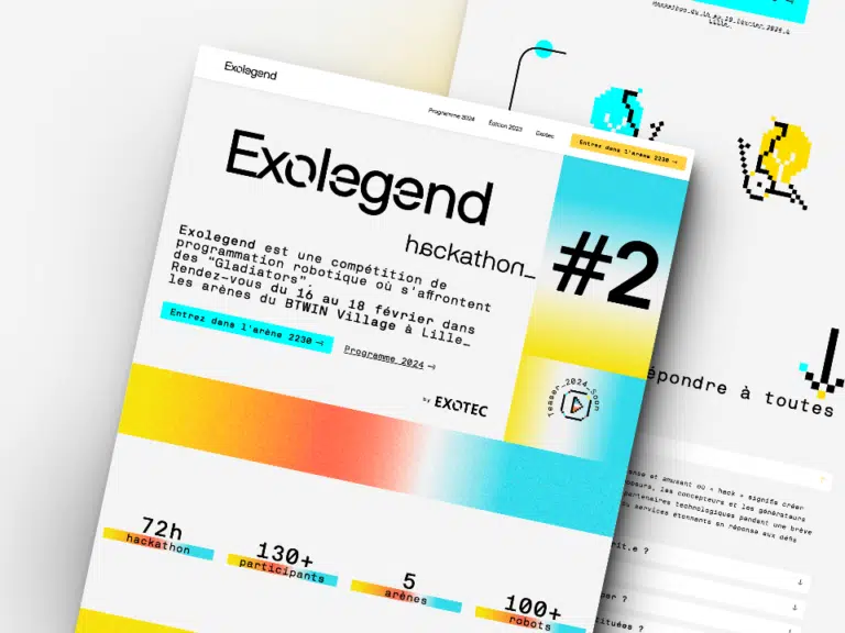 EXOTEC - EXOLEGEND - Webfresk, agence web experte en création de site web et de marketplace grâce au no code.