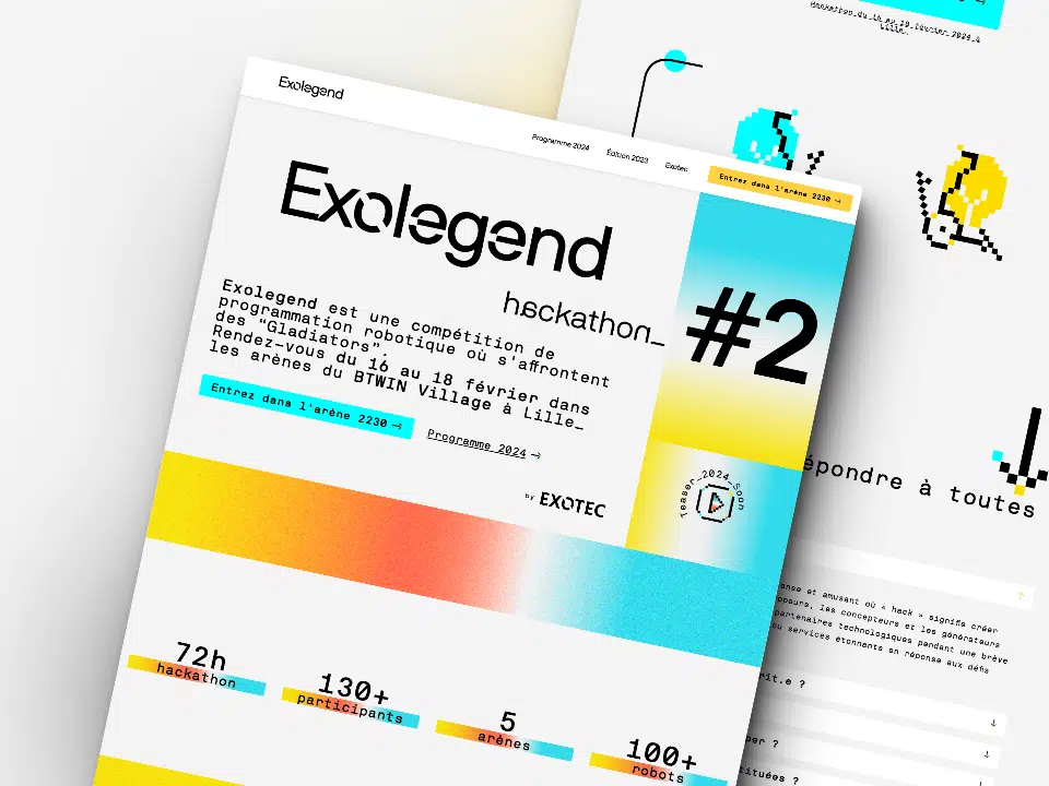 EXOTEC - EXOLEGEND - Webfresk, agence web experte en création de site web et de marketplace grâce au no code.